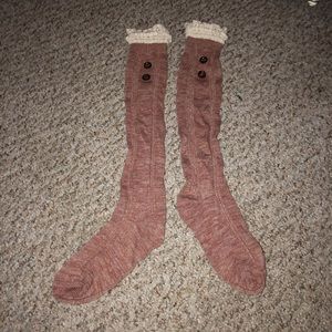 Burgundy Boot Socks
